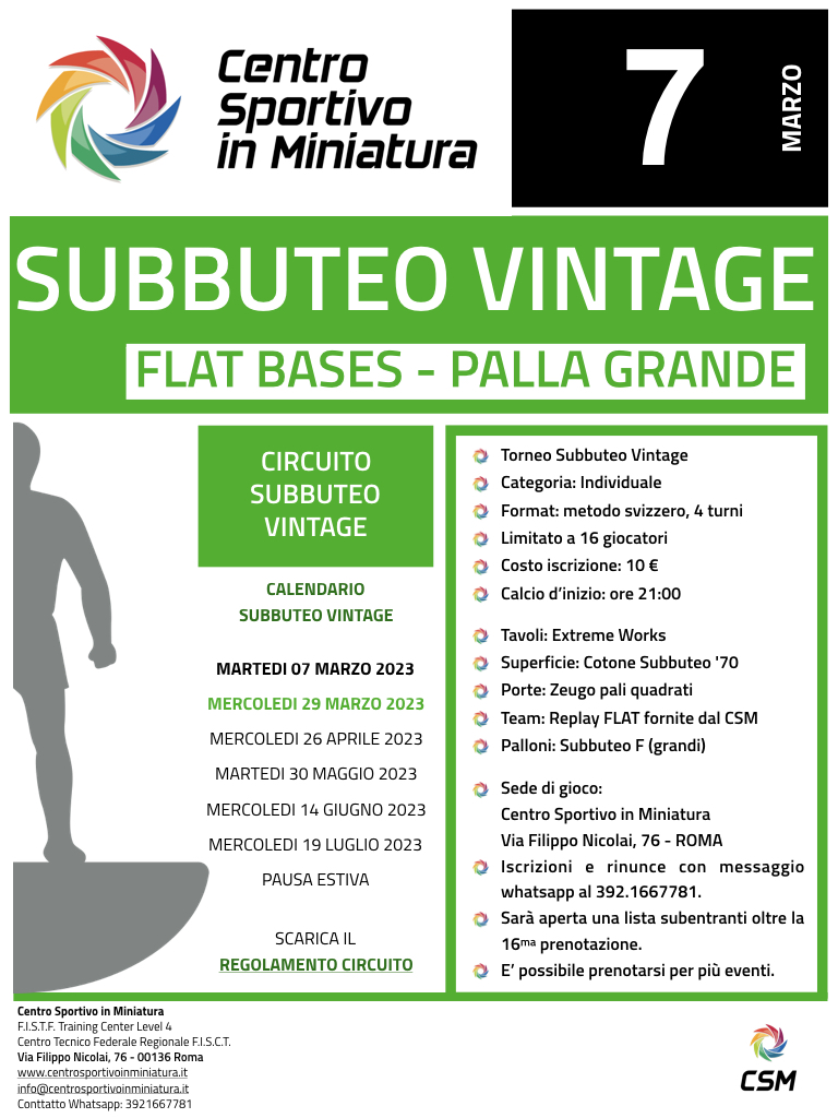 Locandina Subbuteo Vintage